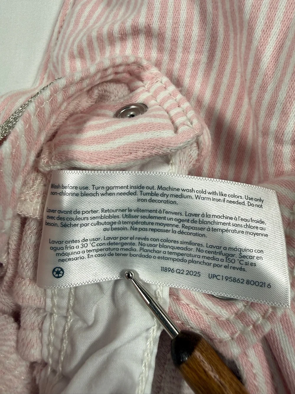 OSHKOSH BGOSH Girls Pink Stripe Overalls Size 9M Stripe Knit Jumpsuit Classic